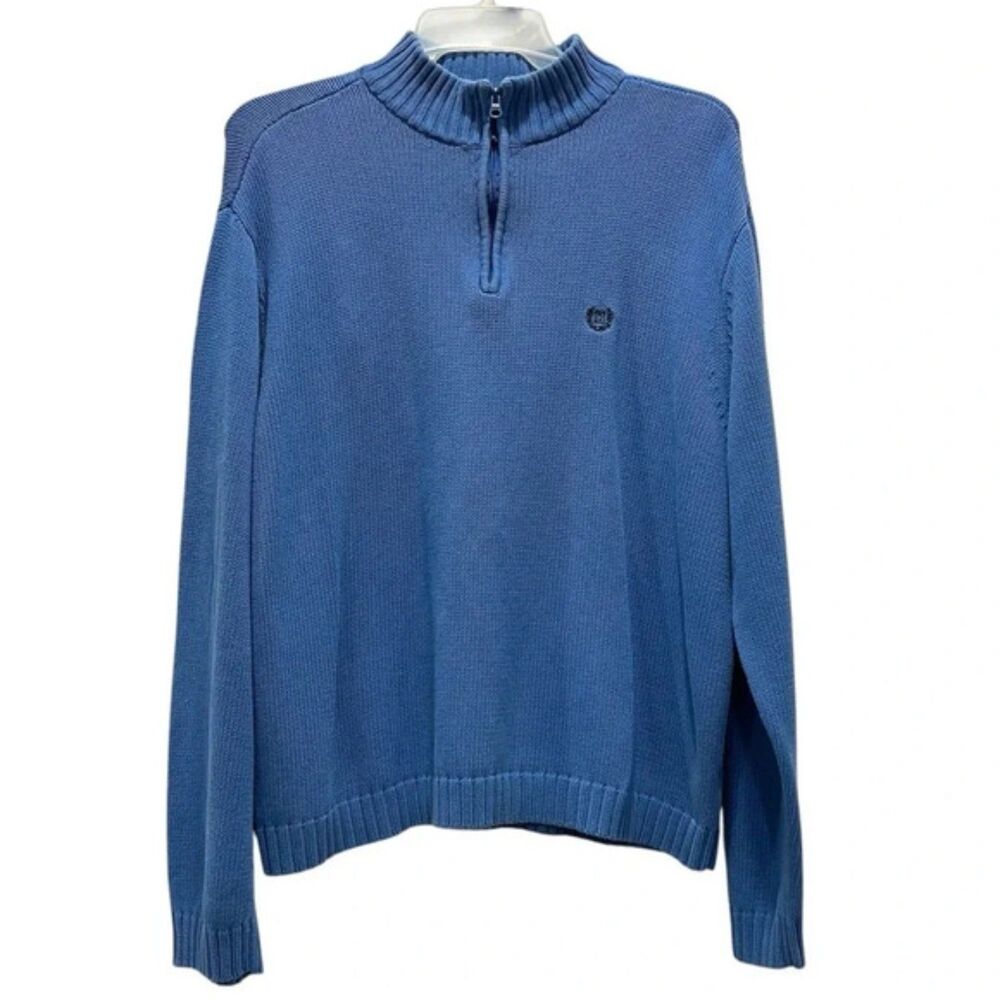 Chaps Mens Blue 100% Cotton Pullover Sweater Size XXL